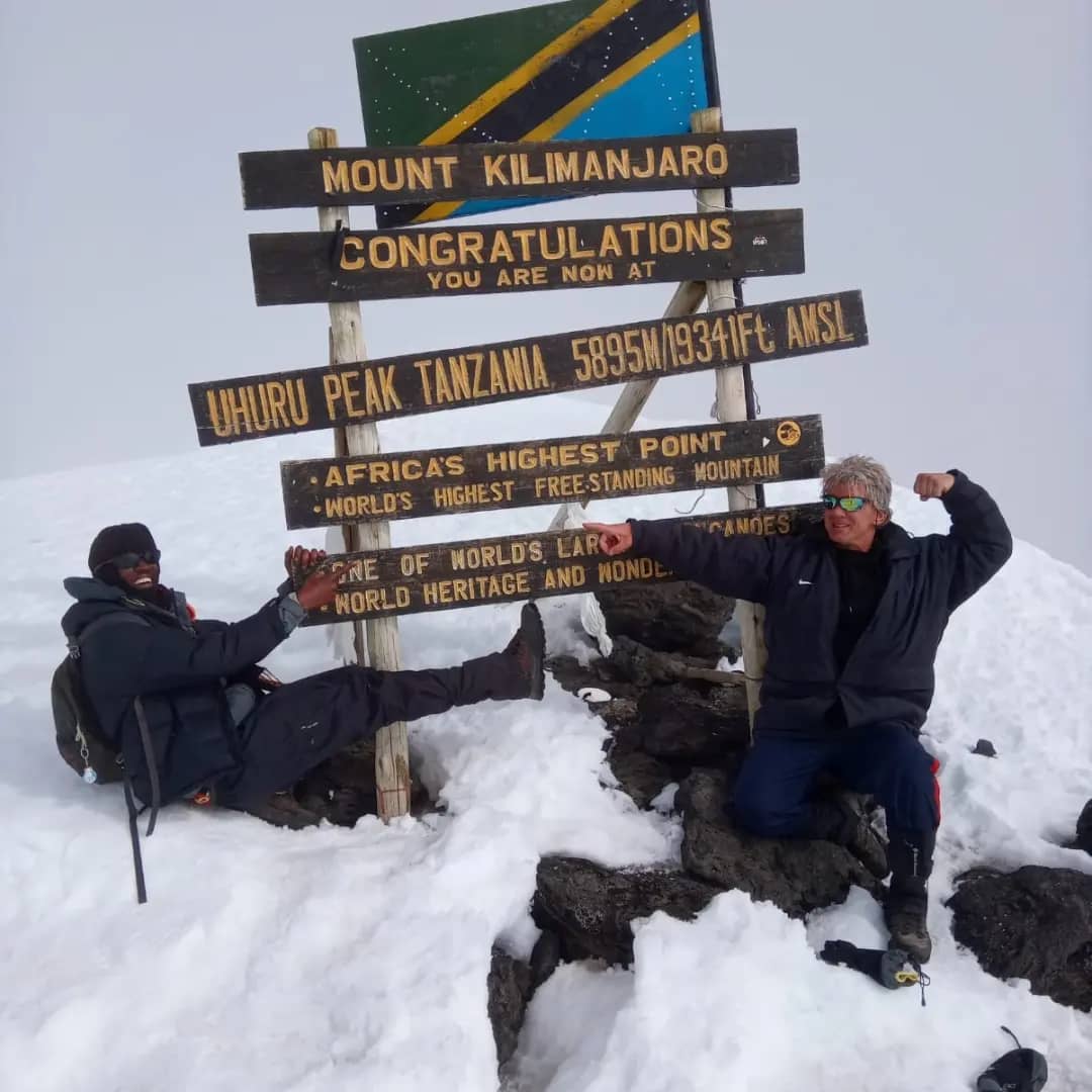 Group photo at the roof of Africa